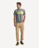 Футболка TNF S/S Half Dome Tee (Мужской; S; MedGreyHthr LemonYellow)